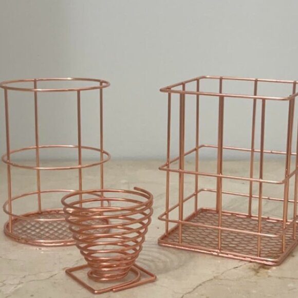 Beautiful Rose Gold Office Organizers NWOT - Picture 5 of 12